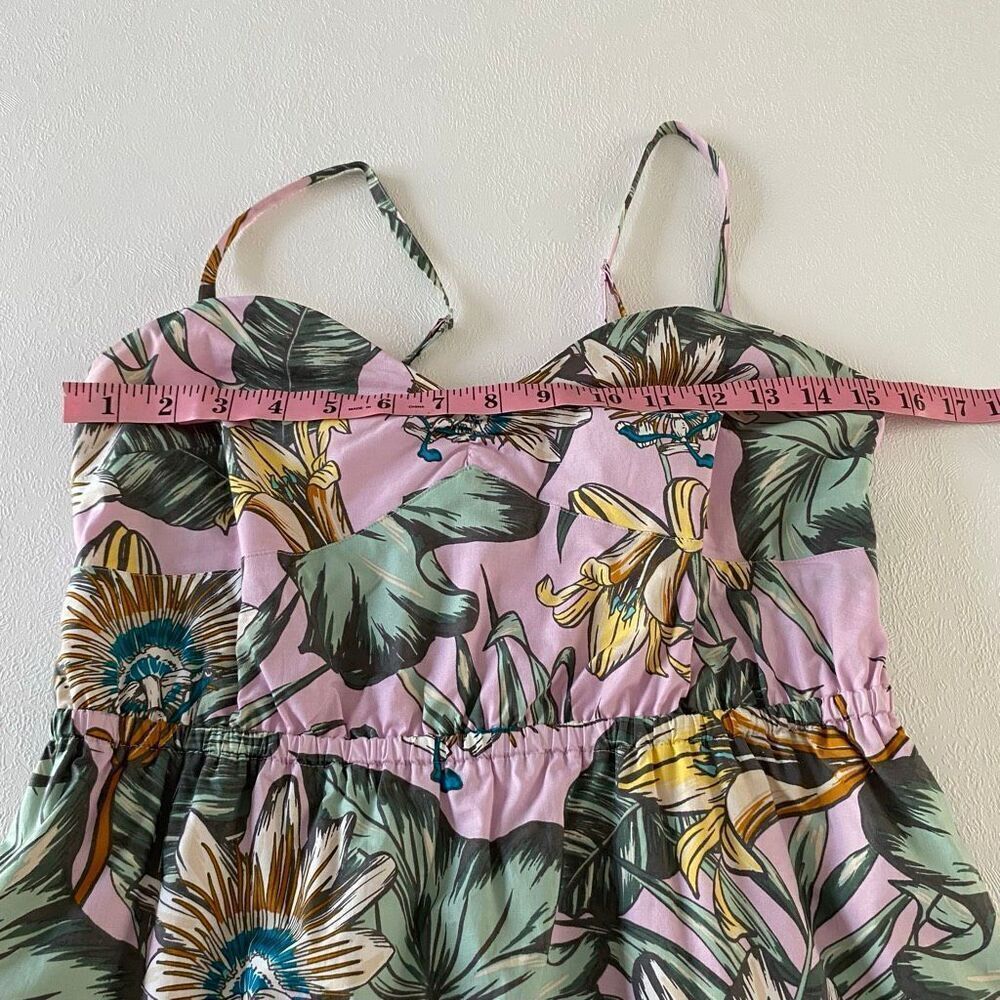 J.Crew Floral Sundress Small Pink Tropical Print Spaghetti Strap Summer Dress - Picture 4 of 8